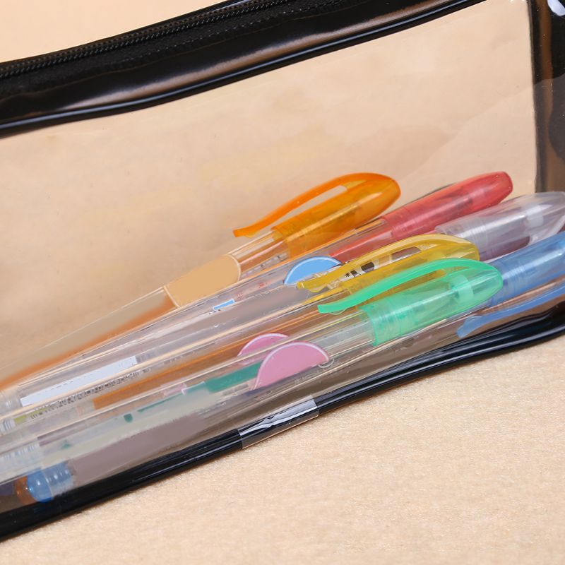 Portatile Cassa di Matita Del PVC di Viaggio Da Toilette Sacchetto di Grande Capacità di Cancelleria Sacchetto Della Matita
