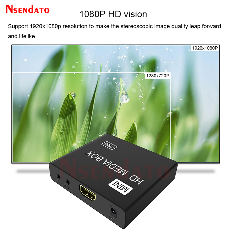 Mini HD Media Player 1080P Full HD USB Video Multimedia HDD Media Player video Mediaplayer support MKV/SD/USB/MMC/AV/Yprpb