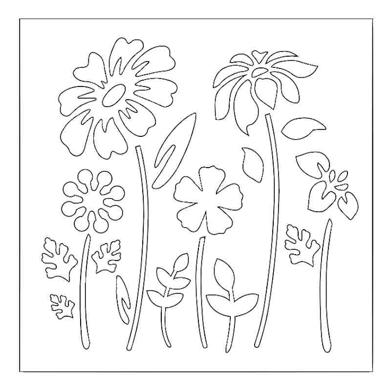 Pochoir en plastique fleurs papillon paysage | Paysage de campagne, bricolage, Scrapbooking, gaufrage de cartes en papier, modèles d&#39;artisanat, nouveauté: picture 3