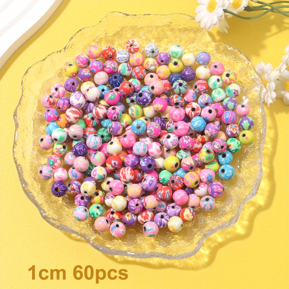 20/60 Uds. Cuentas decorativas de cuentas de cerámica blanda de 0,6 cm/0,8 cm/1cm se pueden utilizar para pulseras, collares, producción de joyería artesanal: Verde / other