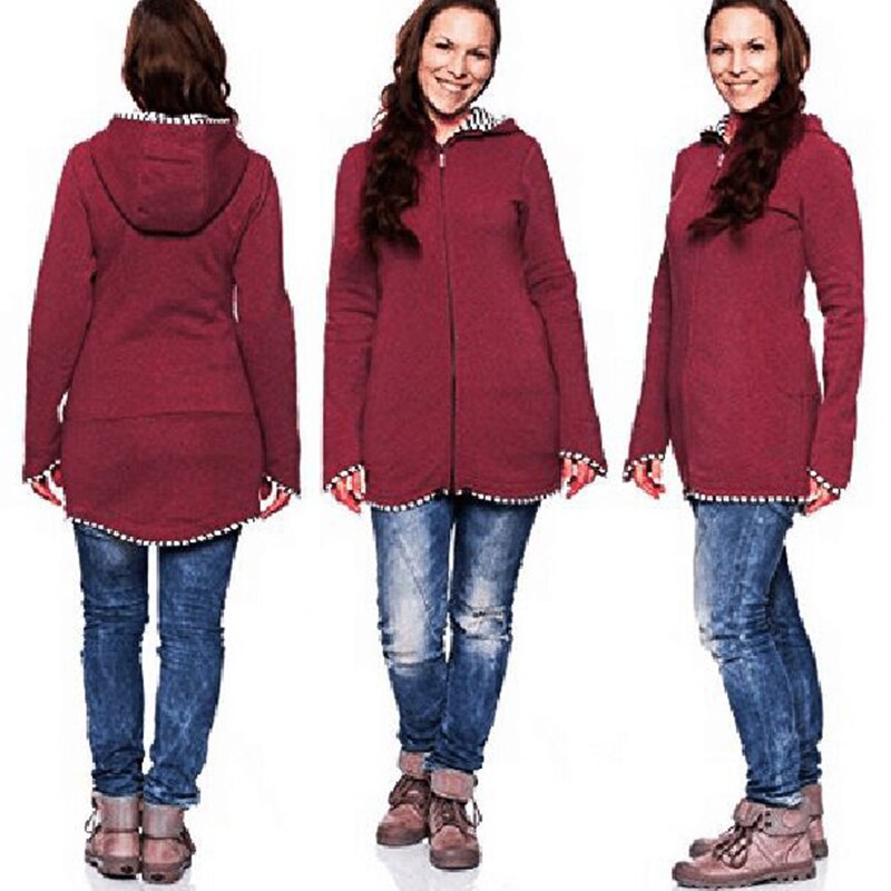Keelorn manteaux de maternité veste d'hiver pour femmes enceintes vêtements de plein air à manches longues solide apporter enfants tenues vêtements vestes: AZ1879-Red / L