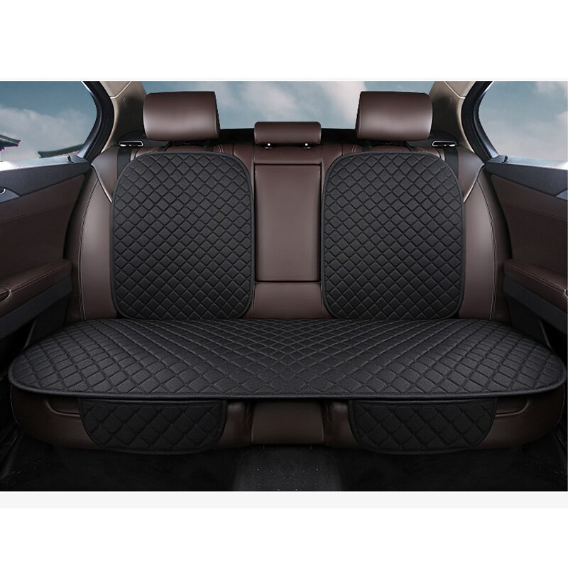Fuzhkaqi Vlas Auto Stoelhoezen Voor Ford Focus 2 3 Fushion Ranger Mondeo Fiesta Edge Verkennen Kuga Fiesta Fusion Auto zetels: Back row black