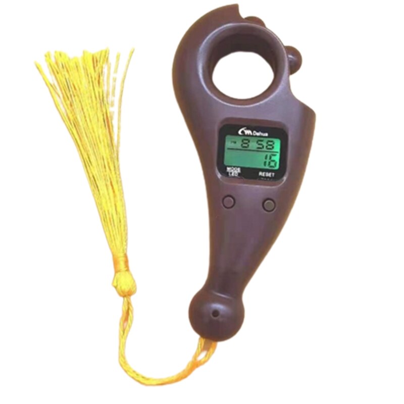 Digital Finger Counter for Prayer Beads Counter LCD Digital Display Count: Brown