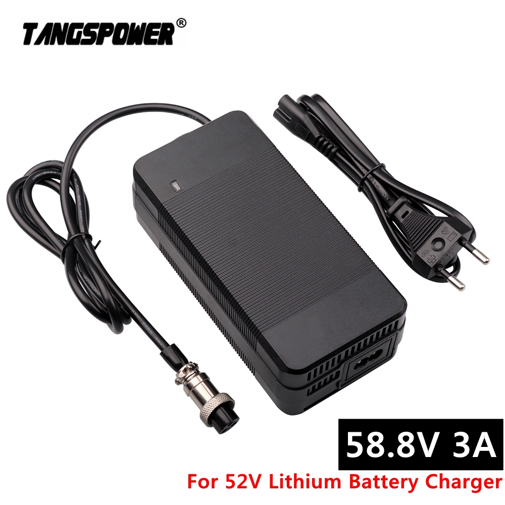 Chargeur de batterie Li-ion 58.8V 3a pour Kugoo G1 14S 52V, pour vélo électrique, avec connecteur 3P GX16, charge rapide