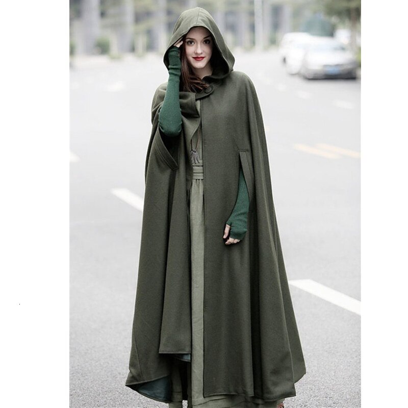 Middeleeuwse Gothic Hooded Mantel Dunne Jas Vrouwen Vintage Vampire Devil Capes Viking Piraat Gewaden Overjas Halloween Cosplay Kostuums