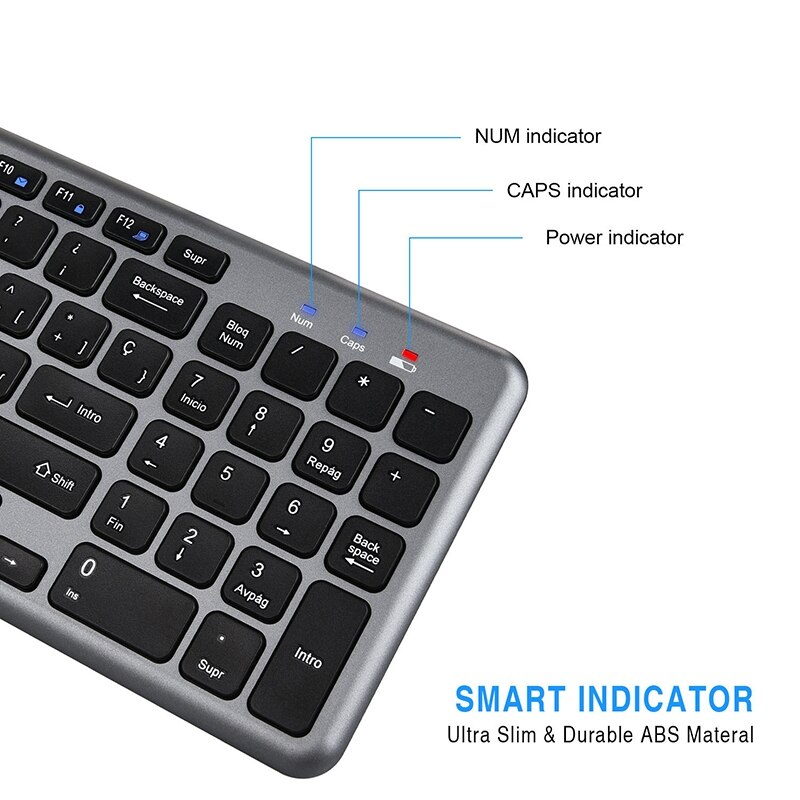 Wireless Keyboard Mouse Set Ergonomic Mouse PC Mause Silent Button Keyboard and Mouse Combo for Notebook Laptop PC