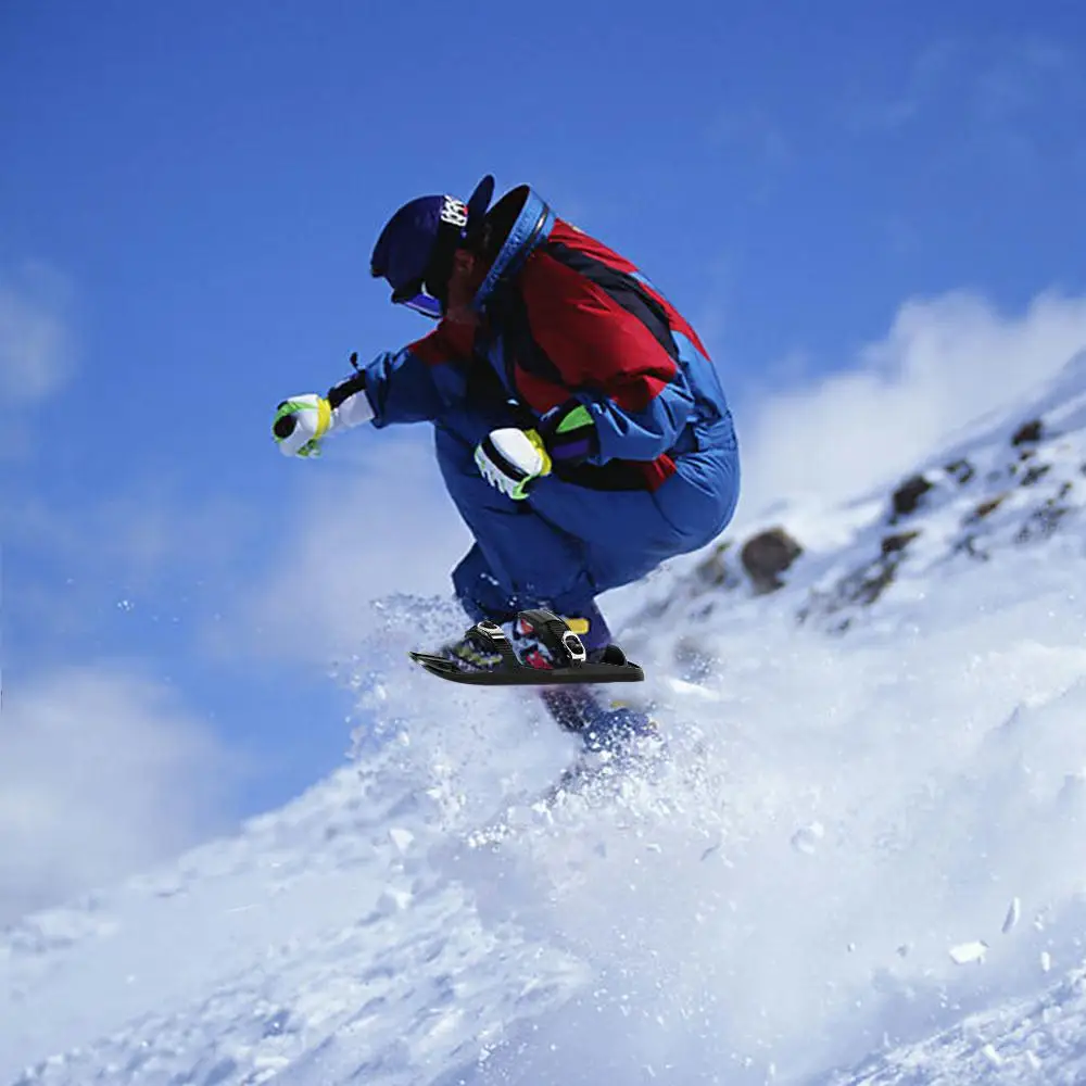 mini korte skøyter skistøvler skibrett justerbare korte sko til voksne snøskøyter bærbare til vinter utendørssport snøbrett