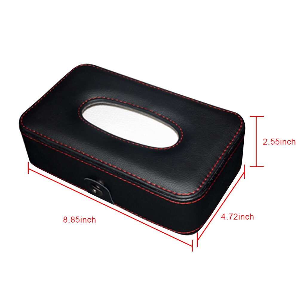 Multifunctionele Auto Tissue Box Houder Seat Terug Hoofdsteun Opknoping Lederen Tissue Case Interieur Accessoires