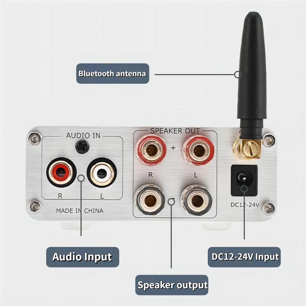 Wzmacniacz dźwięku HiFi MA12070 80W * 2 wzmacniacz moc dźwięku Stereo Bluetooth 5.0 do głośnika do kina domowego Karaoke Amplifiy