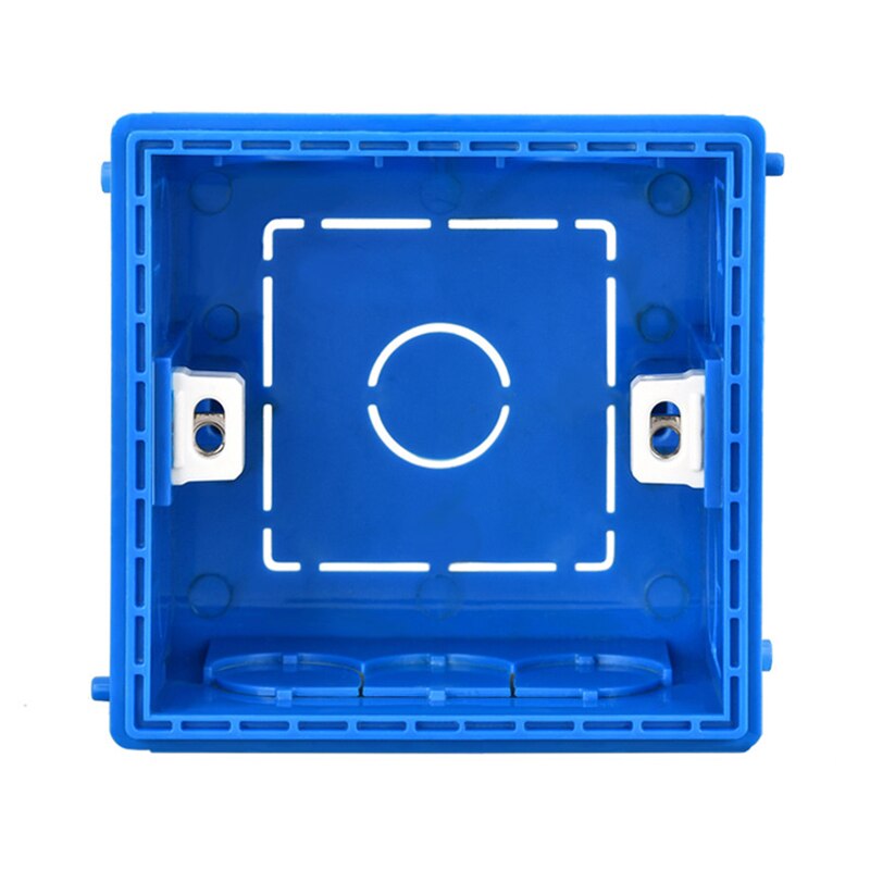 Koblingsboksstik interne installationsboks elektrikerværktøj intern kassette pvc samledåse til 86 type afbryder og stikkontakt: Blå