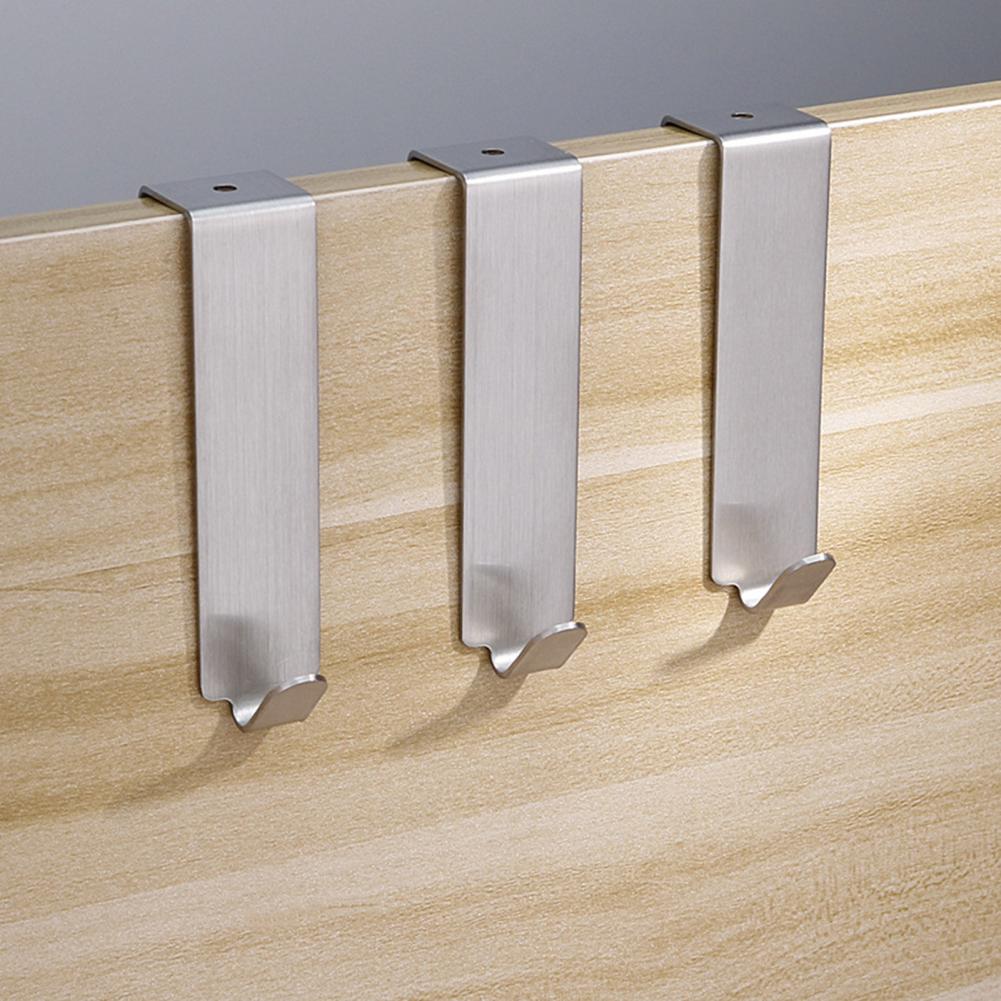 Stainless Steel Practical Stainless Steel Door Hanger Lightweight Door Hanger Punch Free for Wardrobe Door