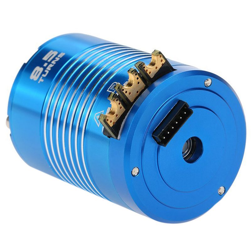 High Efficiency 540 Sensored Brushless Motor for 1/10 RC Car Blue, 8.5T 4100KV