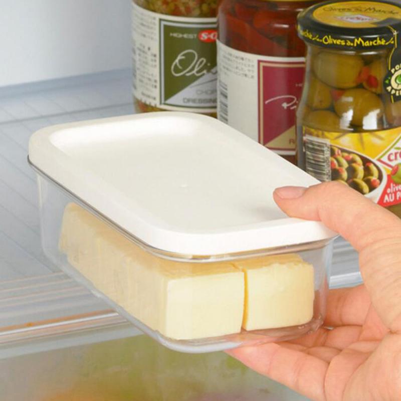 Boîte de stockage de beurre de fromage, boîte à plat avec couvercle, coupe des aliments, serveur de beurre, gardien de la fermeture, récipient de stockage Transparent, outils de cuisine