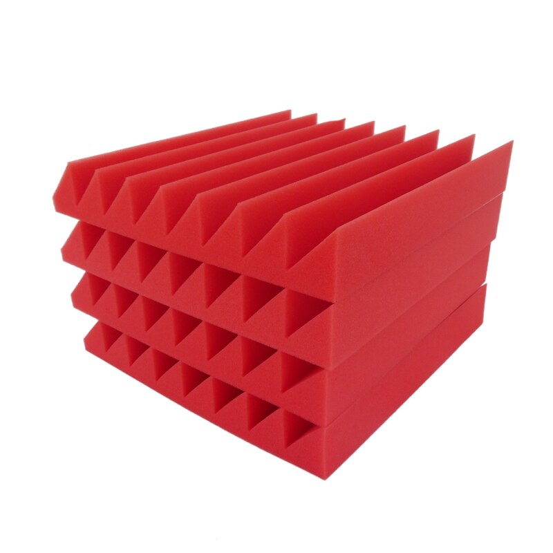 12 Pack Acoustic Studio Absorption Foam Panel-Trapezoidal Triple-cornered Soundproof Padding Soundproofing Studio Foam