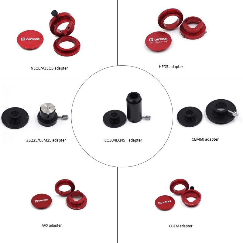 Qhy Polemaster Adapter Voor AP900 AP-SM Astrotrac Avx AZEQ5 CEM25 ZEQ25 CEM60 Cgem EQ6 AZEQ6 HEQ5 IEQ30 IEQ45 Mesu SX-4 g11