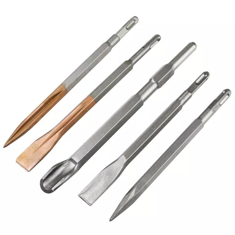 400mm Electric Hammer Chisel Jack Hammer Sharp Groove Flat Point Chisel for Concrete Brick Wall Tile: Default Title