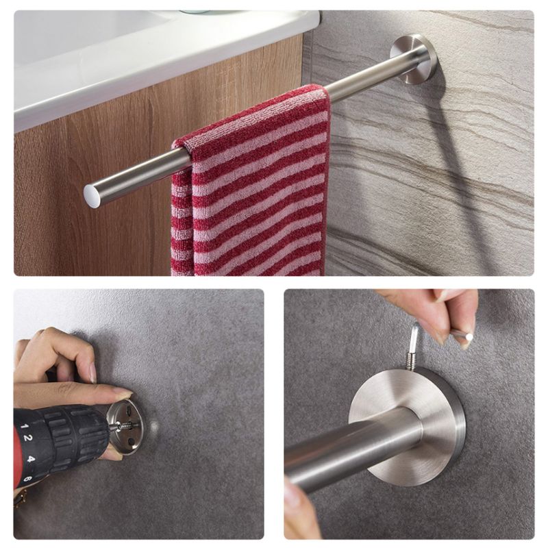 41cm Stainless Steel Towel Rack Towels Holder Bar Rail Hanger for Home Bathroom
