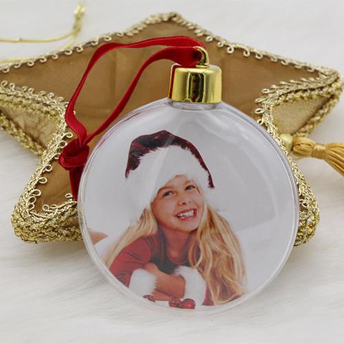 Juletræ runde stjerne ornament billede fotoramme familie hukommelse indretning: Cirkel