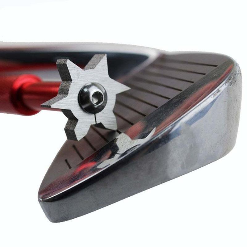 Golf Cleaning Mes Golf Club Groove Sharpener Tool Golf Iron Gezicht Groef 6 Blade Iron Wedge Golf Club Groove puntenslijper