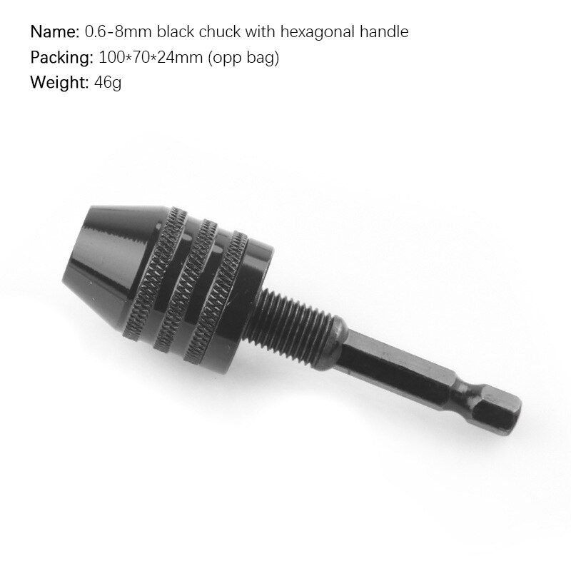 1PC Quick Change Keyless Drill Bit Chuck Hex Shank Adapter Converter Tool Three-Jaw Chuck Electric Grinder Drill Chuck