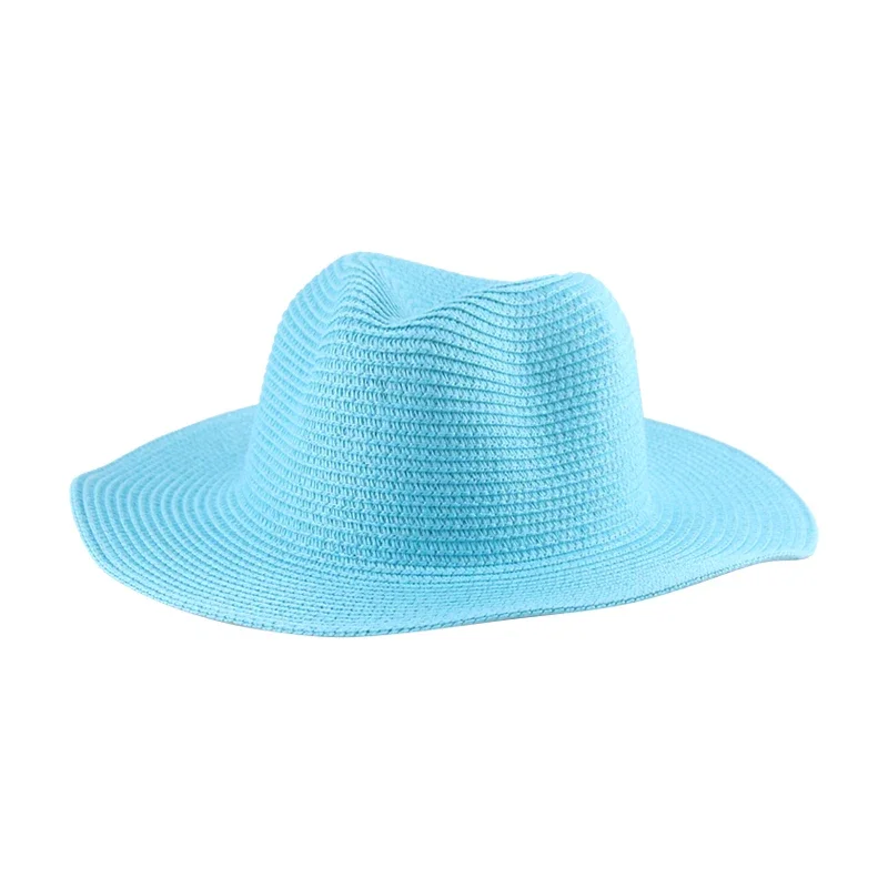 Vrouwen Hoeden Grote Rand 11Cm Mannen Vrouwen Kaki Wit Zwart Stro Hoeden Zon Strand Vrouwen Zomer Emmer Hoeden sombrero De Mujer: Bruin