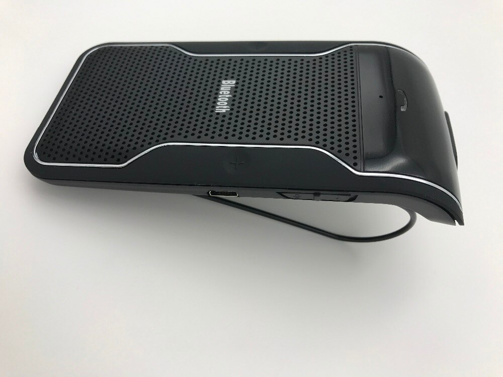 Handsfree Car Kit Speakerphone Wireless Black Bluetooth Sun Visor Clip 10m Distance For iPhone with Car Charger