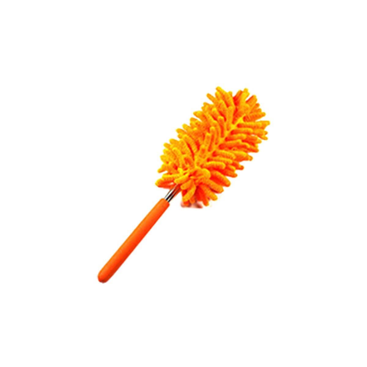 Extendable Telescopic Microfibre Duster Cleaning Brush Washable Table Car Anti-Static House Cleaning Brush 27-75 cm: Orange