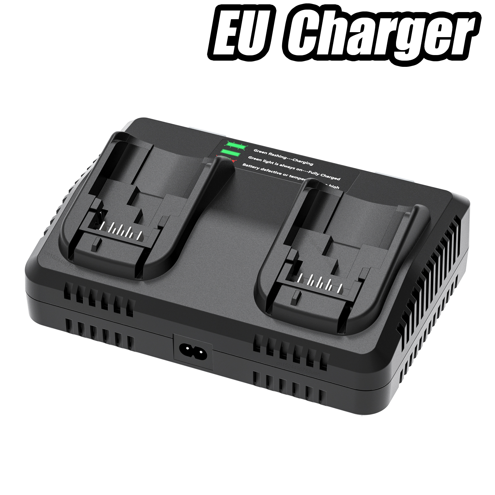 BATTOOL DCB102 4A 2 Slot Battery Charger For Dewalt DCB200 DCB101 DCB184 DCB105 US/EU/UK/AU Plug MAX Li ion Battery Fast Charger: Blue