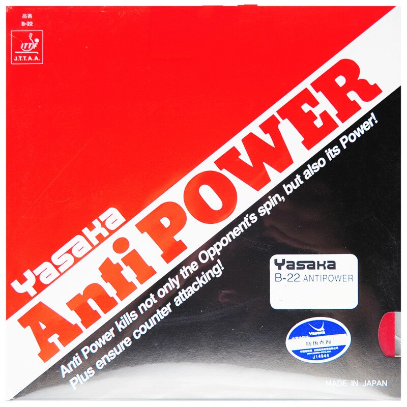 Yasaka Original Anti Power Pimples In Table Tennis Rubber Pips-in Ping Pong Sponge Tenis De Mesa B-22