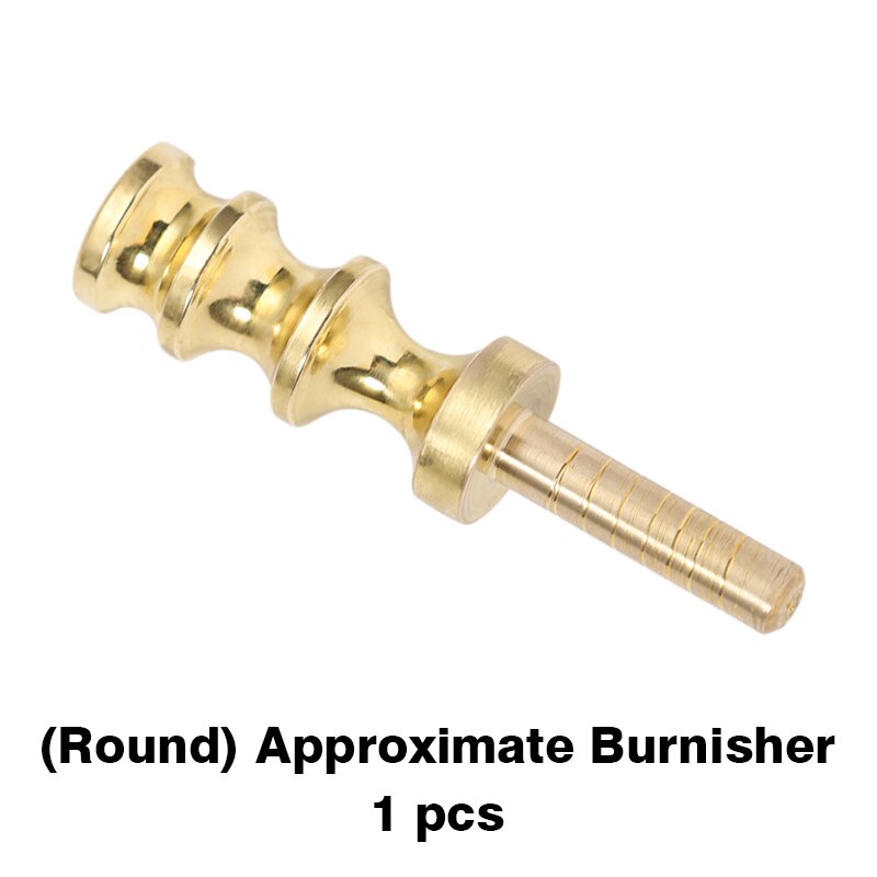 WUTA Leather Edge Tools Solid Brass Soldering Iron Marking Creaser Tips Power Edge Slicker Leather Burnisher Tool Round/Sharp: Round 1PCS