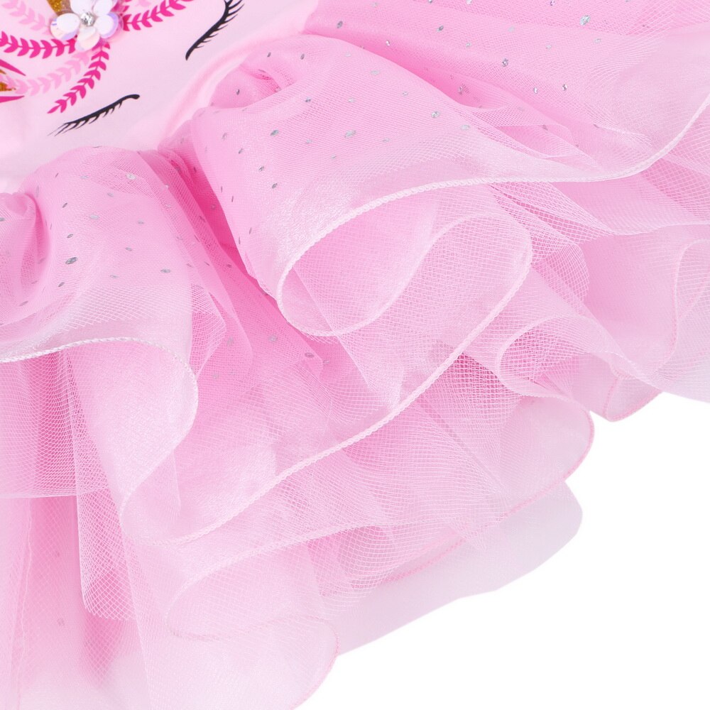 BAOHULU Pink Cotton Ballet Dress Dance Tutu Lace Tulle Leotard Sleeveless Ballerina Performance Gymnastics Leotards