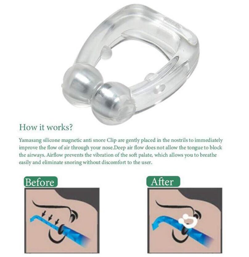 Mini bouchon nasal magnétique Anti-ronflement, pince-nez, plateau de sommeil, apnée, adapté aux adultes