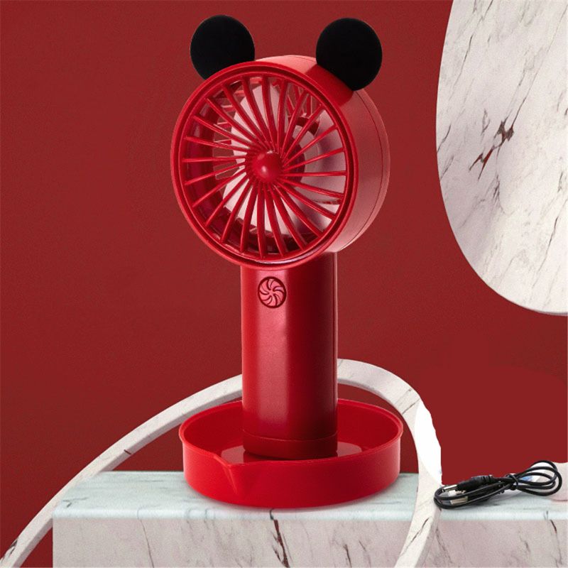 Ventilador de burbujas con batería de 320mA para niños, juguete de verano, Mini ventilador Usb, máquina de burbujas: Rojo