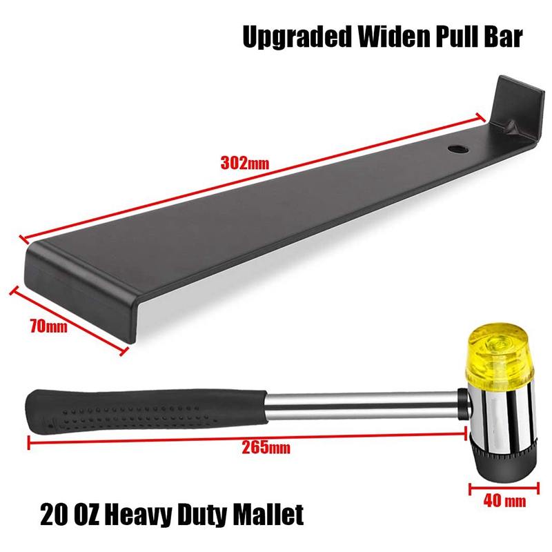Laminaat Houten Vloeren Installatie Kit Met 40 Spacers, Tikken Blok, Verbreden Pull Bar, knie Pads En Rubber Mallet