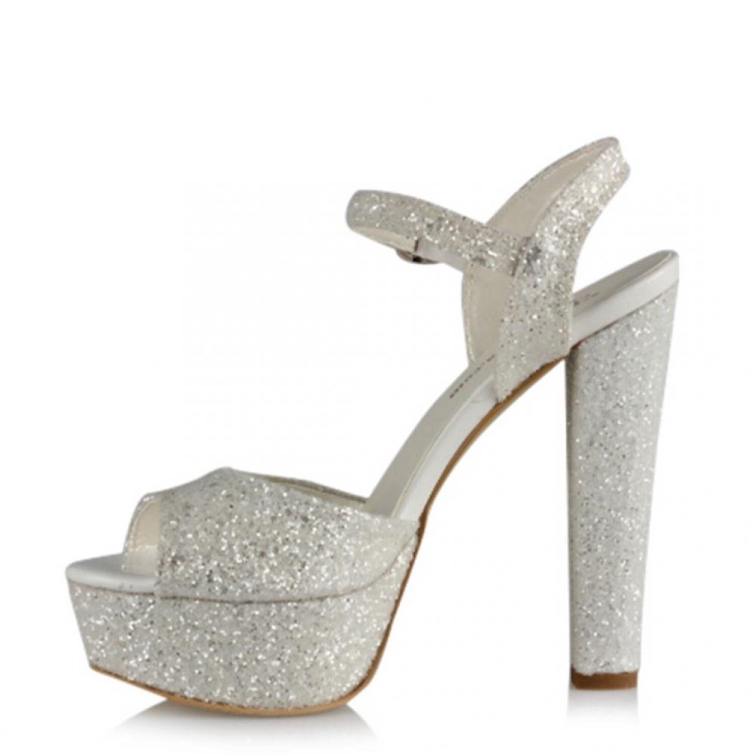 Mst-1027 de cristal blanco para mujer puntiagudos tacones altos zapatos de boda tacones transparentes cristalinos Slingback 35-40