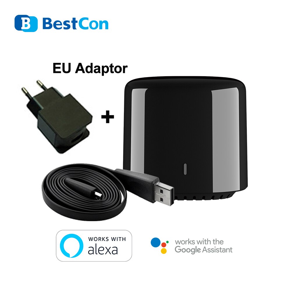 BestCon RM4C Mini Wifi IR Smart Home Universal Wireless Remote Controller Via Broadlink APP Works with Alexa Google Home: BestCon RM4C Mini EU
