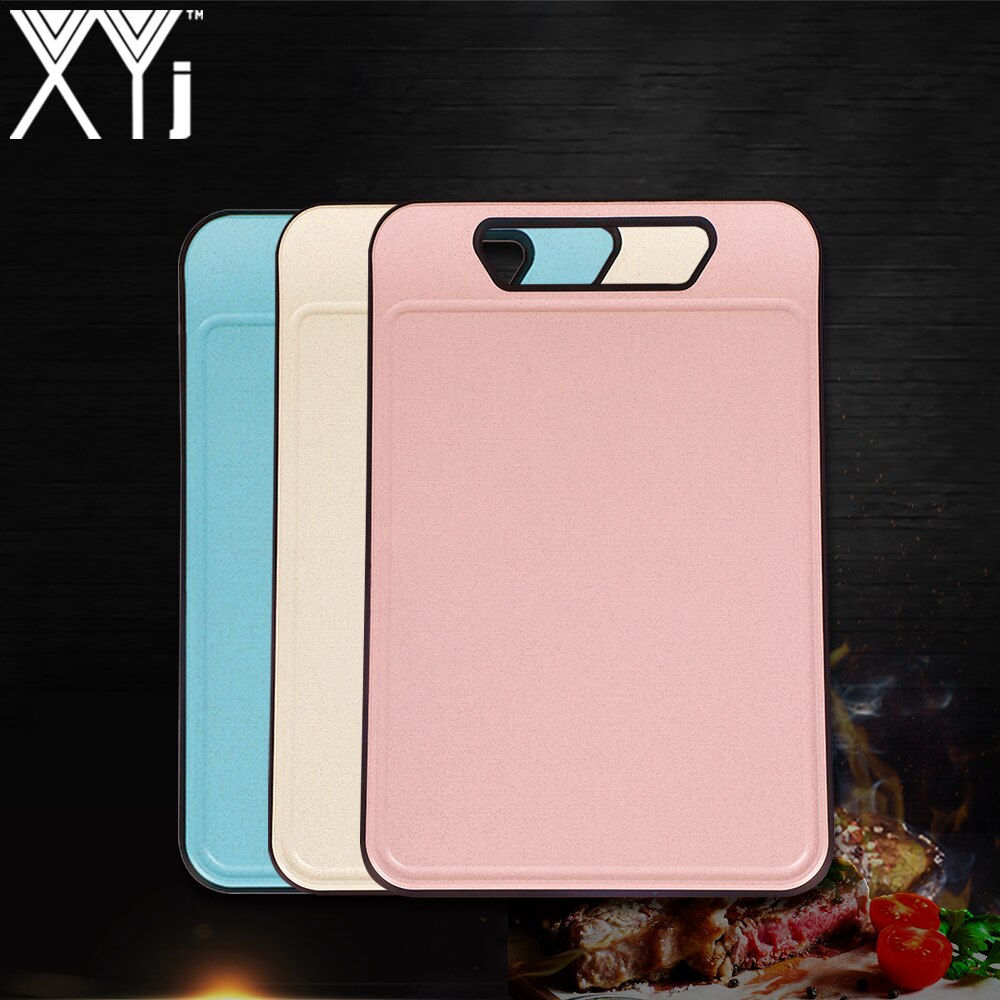 XYj Kitchen Cutting Chopping Board Can Hung Anti-Overflow And Anti-Slip Double-Sided Cooking Tools Wheat Straw Cutting Board