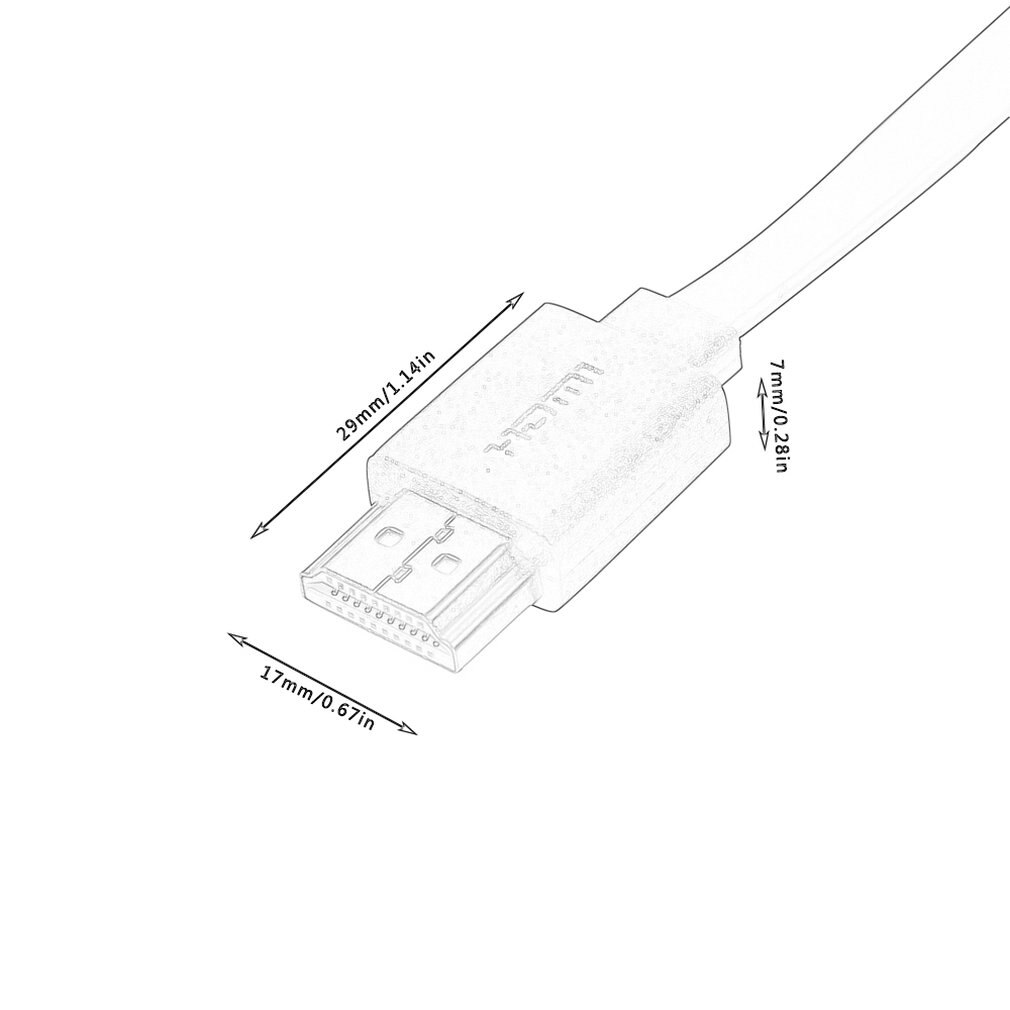 High-speed hdmi kabel platte kabel vergulde 3D 4K kabel 0.3m 1m 1.5m 2m 3m 5m 7.5m 10m 15m voor TV voor PS3 Projector Computer