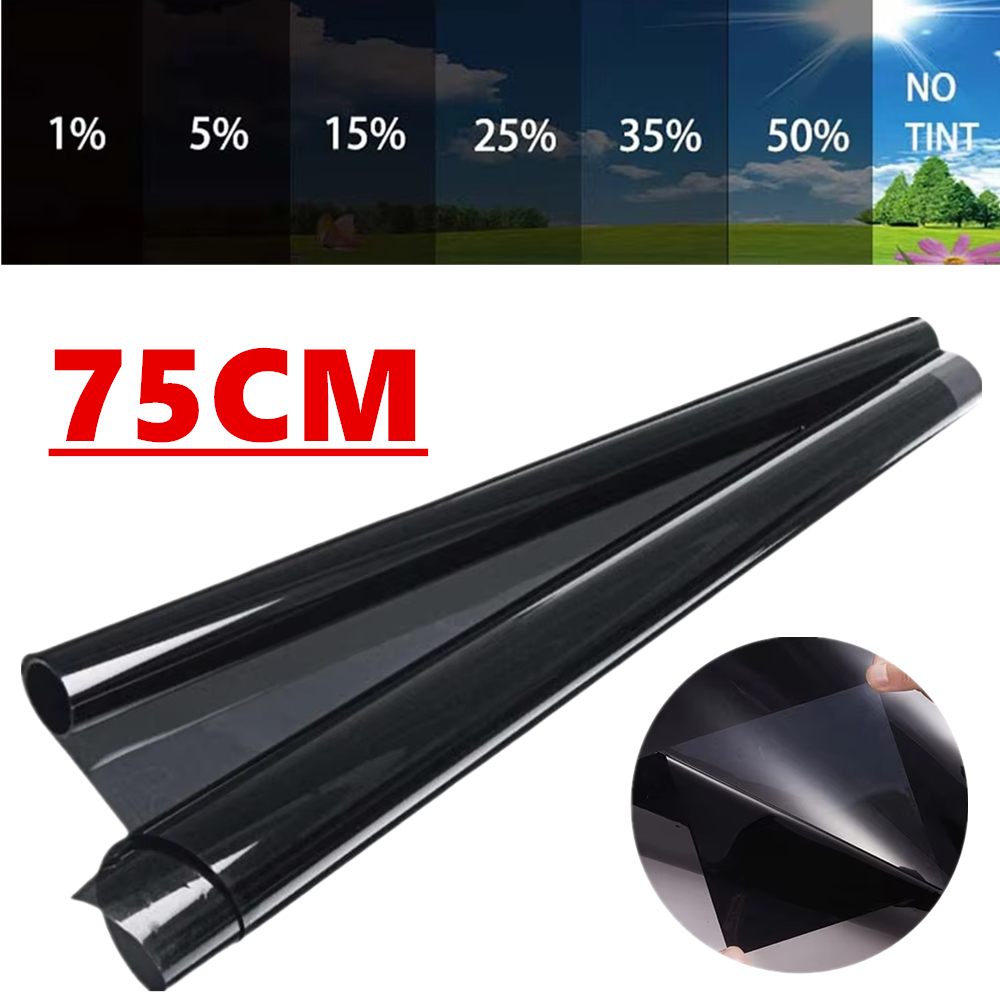 75 cm x 3 m Autofenster-Tönungsfolie für Auto, Zuhause, Büro, Glas, Sonnenschutzfolie, Nano-Keramik, Solar--UV-Schutz, Windschutzscheibenfolie, Rolle