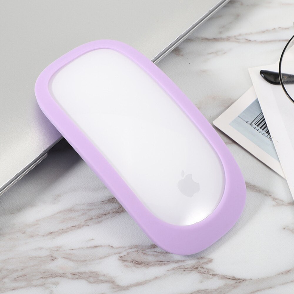 Voor Apple Muis Beschermhoes Magic/Mouse1/2 Generatie Draadloze Bluetooth Siliconen Beschermende Shell Anti Anti-Kras: Paars