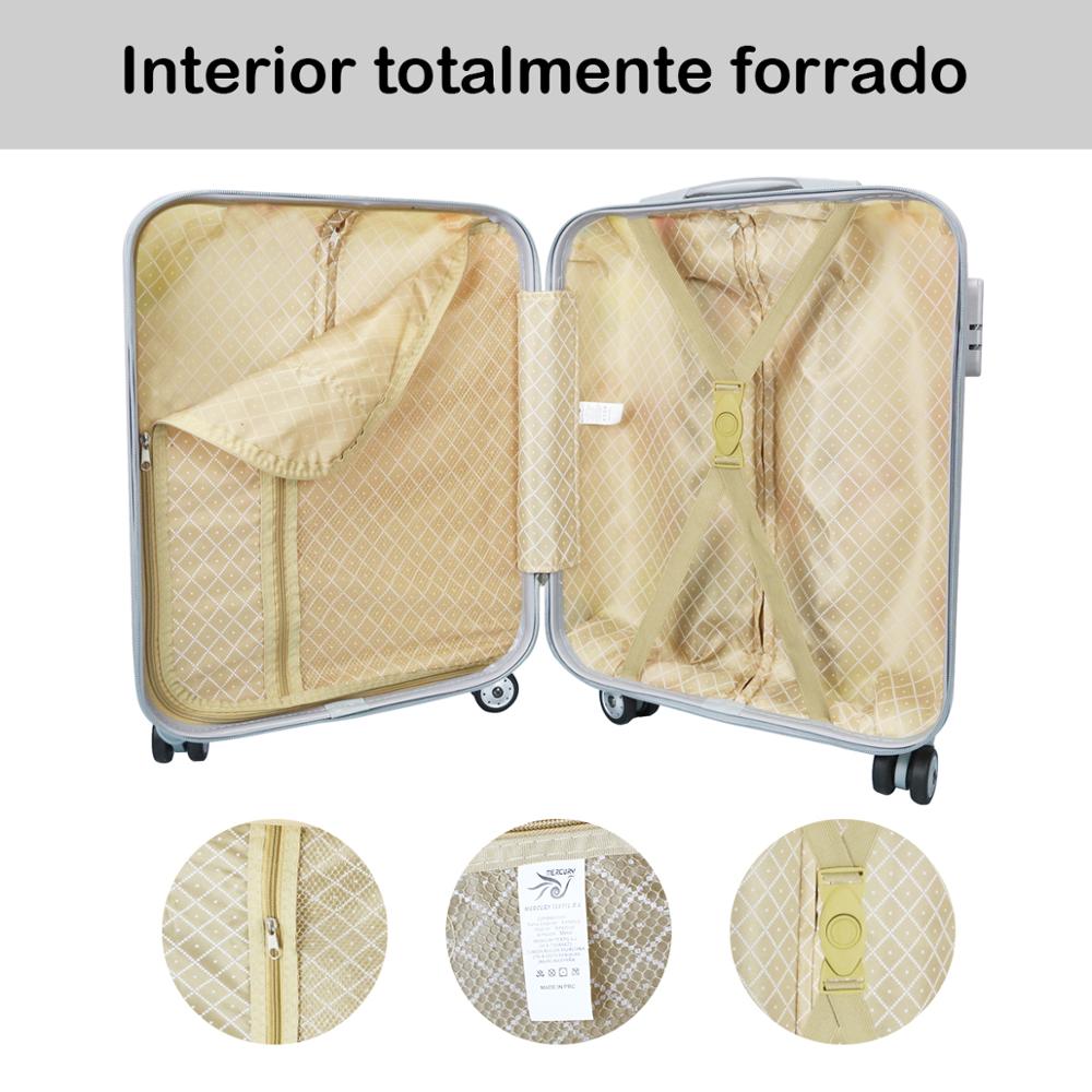 MERCURY TEXTIL-Equipaje de Mano,55cm Ligera con 4 Ruedas,película Protectora Que se Quita,Material Policarbonato (Estrella Mar)