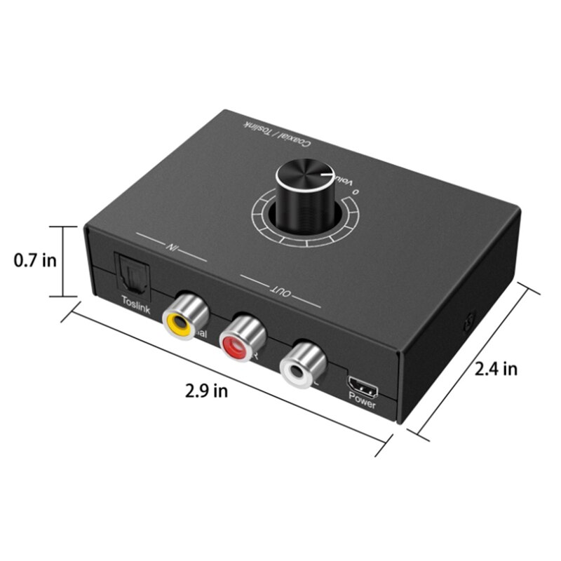 O Versterker Digitaal Naar Analoog Optische En Coaxiale Rca 3.5Mm Hoofdtelefoon Versterker