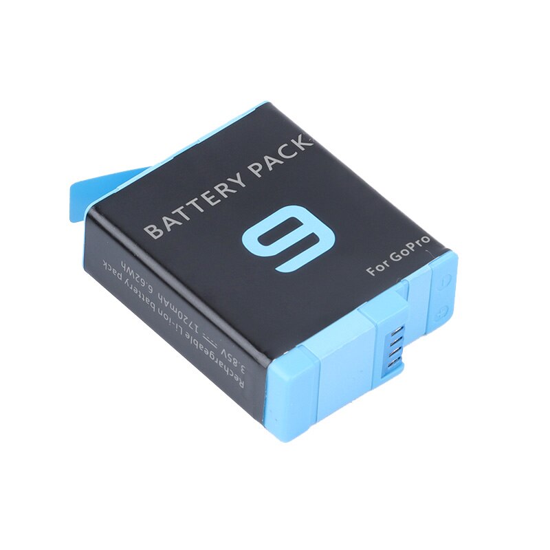 For gopro hero 9 svart tokanals batterilader lcd-skjerm type c ladekabel for gopro 9 tilbehør: 1 batteri