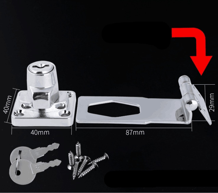 High Antique Metal Lock Door Lock Drawer Cabinet Jewelry Archaize Lock Wardrobe Cupboard Lock + Key Hardware Tool Set: Blue