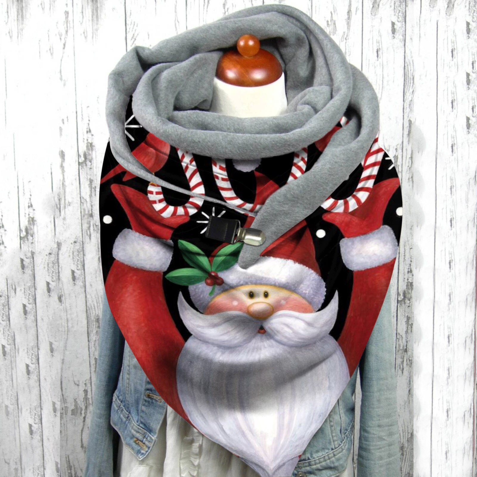 Mærke stilfuldt og kvinder juletryk tørklæde multifunktionelt sjal tørklæde åndbar, behagelig: C
