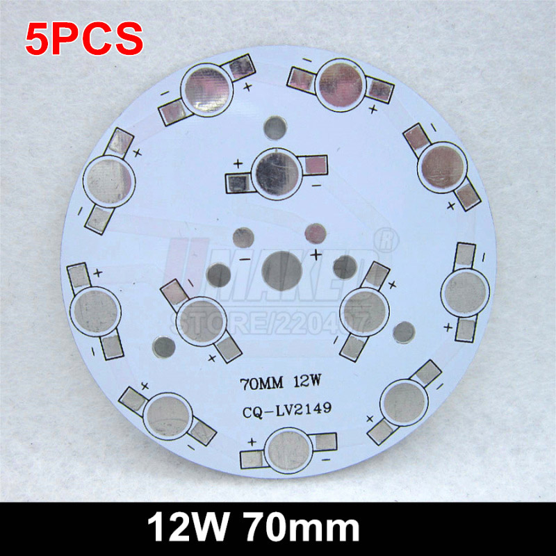 Placa de seguimiento de luz LED, base de placa de aluminio, placa PCB LED para chip led de alta potencia, 1W, 3W, 5W, 7W, 9W, 12W, 15W, 18W, 21W, 24W, 30W