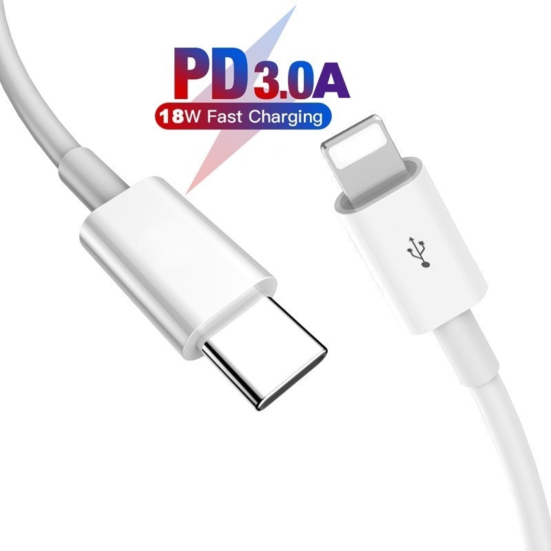 PD Schnelle Ladekabel Für USB C Blitz Für iPhone Xs X 8 Stift zu Rollenmaschinenlinie Typc 3A Schnell ladegerät für typ C Blitz Macbook zu telefon