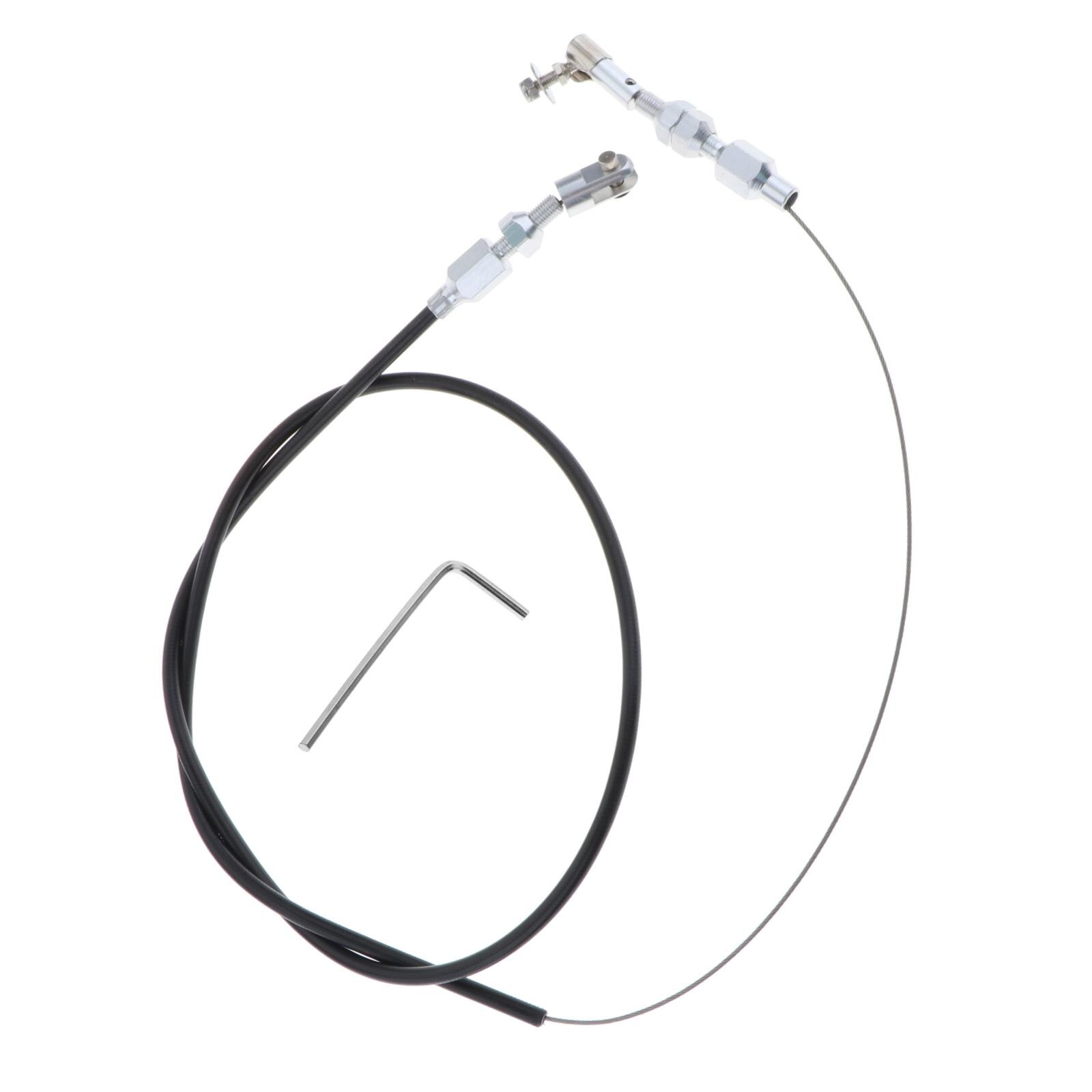 Rvs Gaskabel Met Fittingen, Zwart, 56Inch Rvs Kabel, 36Inch Behuizing