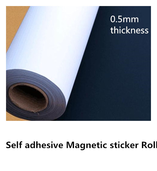 0.5mm tykkelse stærke isotrope fleksible gummimagneter ruller med klæbemiddel