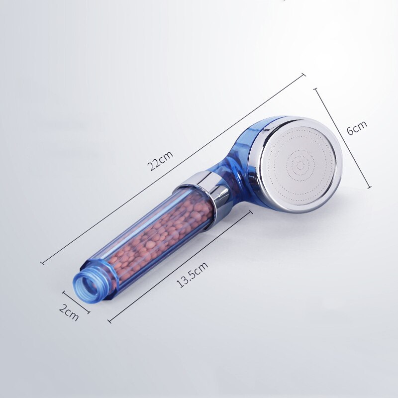 Negative Ion SPA Bath Shower Head High Pressure Bathroom Water-Saving Stones Beeds Rain Watering Filter Supercharged Showerhead